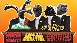 Ghidorah amp Invasion of AstroMonster amp Ebirah amp Son of Godzilla  Coffin Dance Meme Song Cover [upl. by Meesaw]