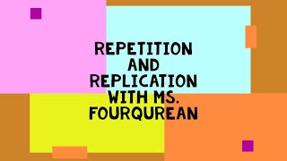 Repetition vs Replication [upl. by Malachy]