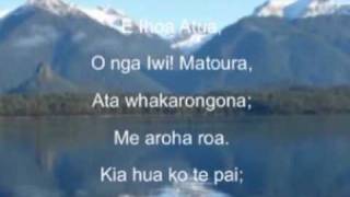 NZ Anthem with scrolling lyrics [upl. by Einotna391]