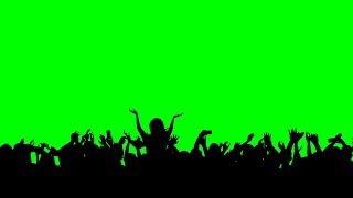 Concert Crowd Green Screen 4k [upl. by Yanttirb]