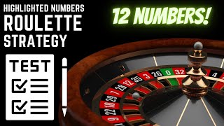 12 Number Roulette Strategy  Roulette Betting System Testing Phase [upl. by Fesuoy]