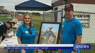 Walk for Colten Annual Suicide Awareness walk to be held Saturday at Calallen Middle School [upl. by Nemsaj]