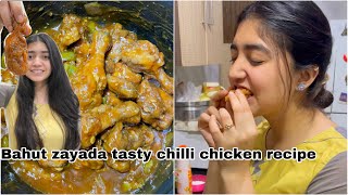 Restaurant style chilli chicken recipe at home  Quick chilli chicken recipe  Adeeba Naaz [upl. by Yensehc]