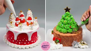 Christmas Cake Decorating Tutorials Ideas For Cake Lovers  How To Make A Cake Recipes Video [upl. by Bracci]