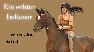 Ein echter Indianer reitet OHNE Sattel 🐎  Valerie Kampe amp Sammy  KK Cup Münster [upl. by Barcus]