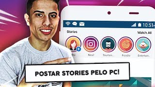 Como postar STORIES no INSTAGRAM pelo PC [upl. by Anitnas]