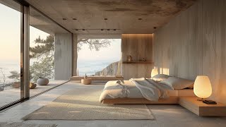 The Perfect Bedroom Modern Wabi Sabi Interior Design with Panoramic Windows and Shadows [upl. by Colwell]