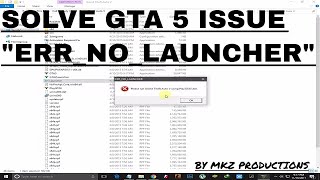 How to solve GTA 5 Error quotPlease run Grand Theft Auto V using PlayGTAVexe  ERRNOLAUNCHERquot [upl. by Warton]