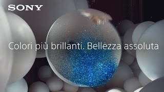 TV 4K HDR BRAVIA di Sony  quotColori più brillanti Bellezza assolutaquot – Palloncini glitter [upl. by Dillon309]