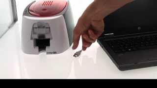 Evolis Badgy 200 ID Card Printer Quick Start Guide [upl. by Naujled]