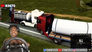 ISHOWSPEED RAGES PLAYING TRUCK SIMULATOR [upl. by Nancee]