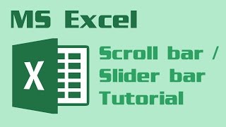 Microsoft Excel Scroll bar  slider bar tutorial [upl. by Einnep]