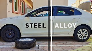 Steel VS Aluminium Wheels  Pros and Cons of Small and Big Rims [upl. by Etsirk]