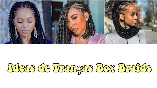 Ideias de tranças Box Braids [upl. by Runstadler285]