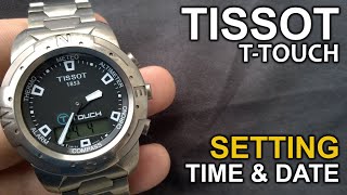 Tissot TTouch Titanium  Setting Time and Date tutorial [upl. by Leummas531]