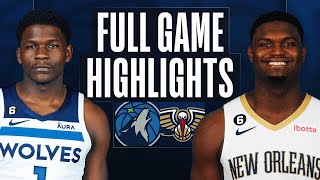 TIMBERWOLVES at PELICANS  FULL GAME HIGHLIGHTS  December 28 2022 [upl. by Jurgen]