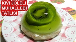 Çok Kolay Tatlı  Kivi Joleli Muhallebi Tatlısı Tarifi [upl. by Jegger]