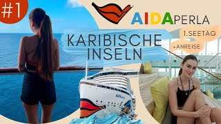 AIDAPerla Vlog 1  Karibische Inseln 1 Seetag amp Roomtour Verandakabine Komfort  Denise Darleen [upl. by Ecirtahs40]