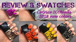 Catrice ICONails New Colors 2018 Swatches and Review [upl. by Hayton]