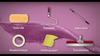 Lasikuitutapetin tasoittaminen telattavalla Presto Rtasoitteella [upl. by Sy891]