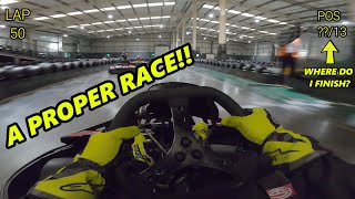 A PROPER race  50 laps around TeamSport Nottingham  Indoor Go Karting teamsport gokarting [upl. by Halehs]