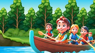 Row Row Row Your Boat  Nursery Rhymes amp Kids Songs [upl. by Faulkner]