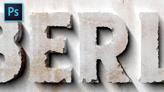 Carved Stone Text Effect  Photoshop Tutorial with Free Textures [upl. by Arihsa]