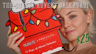 This advent calendar is SO cute  but whats INSIDE 🫣 Profusion Cosmetics x PEANUTS [upl. by Sudnor]