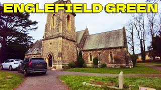 A pleasant stroll around Englefield Green Runnymede Surrey England 4K [upl. by Anaibaf407]