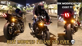 PULSAR 220 COMPLETE MODIFICATION  NEW LOOK  riderxdany [upl. by Notsruht376]