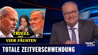 Das Triell Zickenkrieg zwischen Laschet und Scholz  heuteshow vom 17092021 [upl. by Arihppas717]