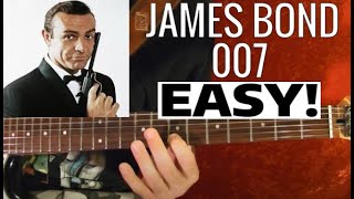 James Bond Theme 007  EASY Guitar Lesson [upl. by Derfnam]