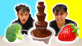 CHOCOLATE FONDUE CHALLENGE [upl. by Arymahs71]