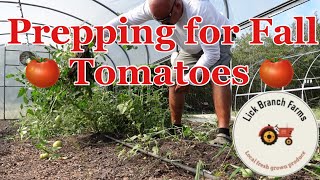 Cleaning out the High tunnel for our Fall Tomato planting [upl. by Norword]