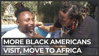 More Black Americans visiting moving to Africa [upl. by Reffotsirhc]