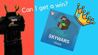 Playing SKYWARS until I Win in Roblox BedWars [upl. by Esojnauj]