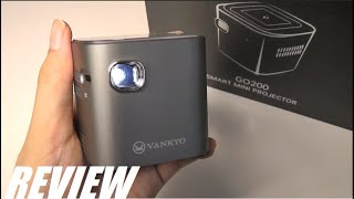 REVIEW Vankyo GO200 Mini DLP Pocket Pico Projector PalmSized WiFi  Bluetooth [upl. by Aniroc655]