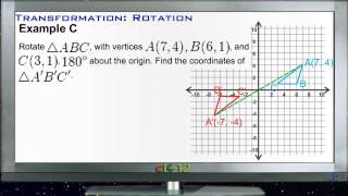 Transformation  Rotation Examples Basic Geometry Concepts [upl. by Kaule]