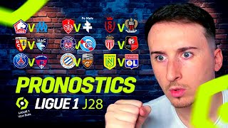 🇫🇷 Mes 9 PRONOSTICS Foot Ligue 1   28ème Journée LILLE OM  PSG CLERMONT  NANTES LYON [upl. by Jinny]