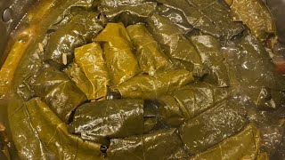 Yalanji dolmas stuffed grape leaves vegan [upl. by Ulphia]