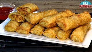 ROLLITOS DE PRIMAVERA CON MASA CASERA FÁCIL  Loli Domínguez  Recetas paso a paso  Comida china [upl. by Finzer]