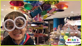 Kid in a candy store Dylans Candy  Family Fun Trip Hotel Tour with Ryans Family Review [upl. by Lleznov42]