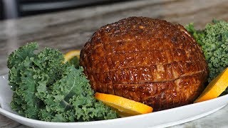 Brown Sugar amp Honey Glazed Baked Ham How to BAKE A GLAZED HAM Recipe [upl. by Susi]