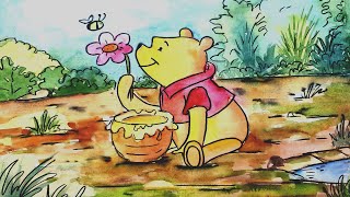 How To Draw Winnie The Pooh  Winnie The Pooh Drawing Tutorial [upl. by Dougherty]