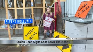 Stolen Road Signs Cost Town Thousands [upl. by Dlanar240]