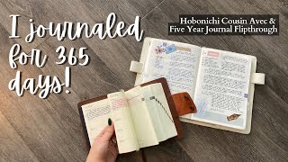 JOURNAL FLIPTHROUGH  Hobonichi Cousin Avec amp A6 Five Year Journal  Tips for Journaling [upl. by Atterbury]