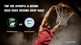 Darüşşafaka vs Emlak Konut 2 Periyot 🏀 TBF U12 A ERKEKLER AVR A GRUBU MAÇI ⛹️ 12 Mart 2024 [upl. by Rooke]