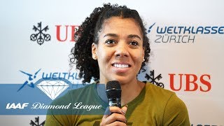 Mujinga Kambundji talks about changing coaches  IAAF Diamond League [upl. by Hildy]