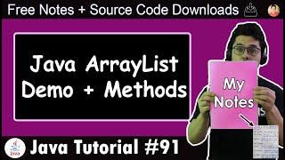 ArrayList in Java Demo amp Methods [upl. by Binnie]