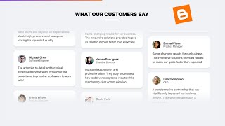 How To Add Responsive Animated Testimonials Section To Your Blogger Website [upl. by Pernas]